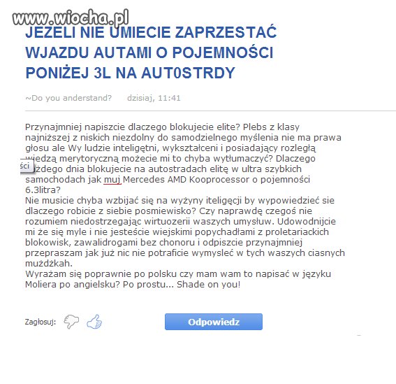 Elita się chwali 