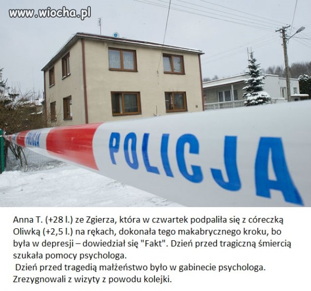 Zgierzanka spaliła siebie i dziecko. Była w depresji