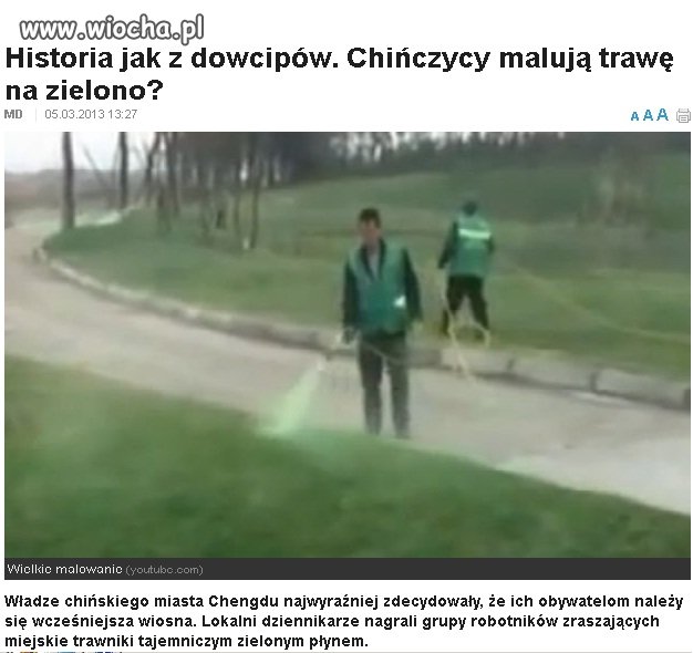 W Chinach... przyszła... wiosna