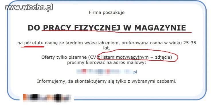 List Motywacyjny i wzorowa aparycja...