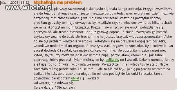 Michalinka ma problem ...