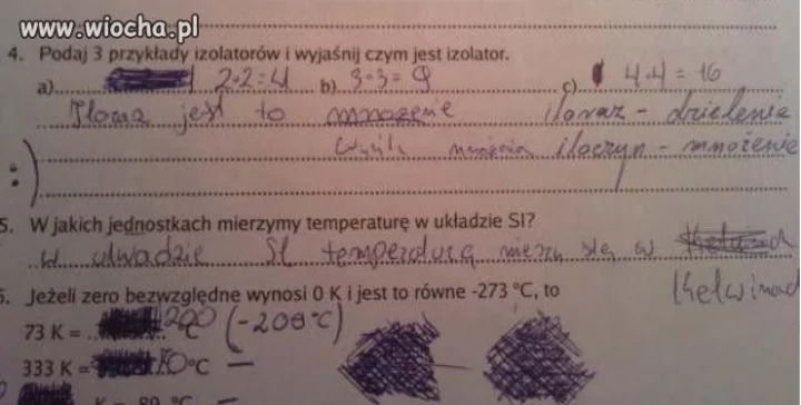 Gimnazjalista pisze sprawdzian