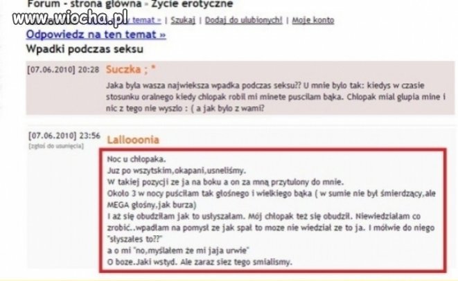 Wpadki podczas Sexu 