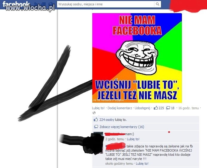 Kolejna porcja głupoty na fb