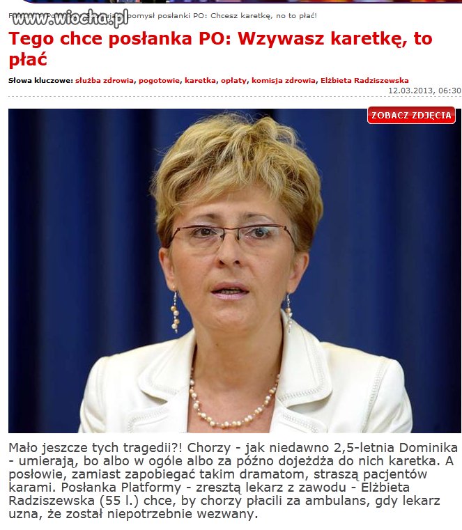 Wzywasz karetkę, to płać