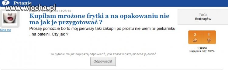Jak przygotowac frytki?!