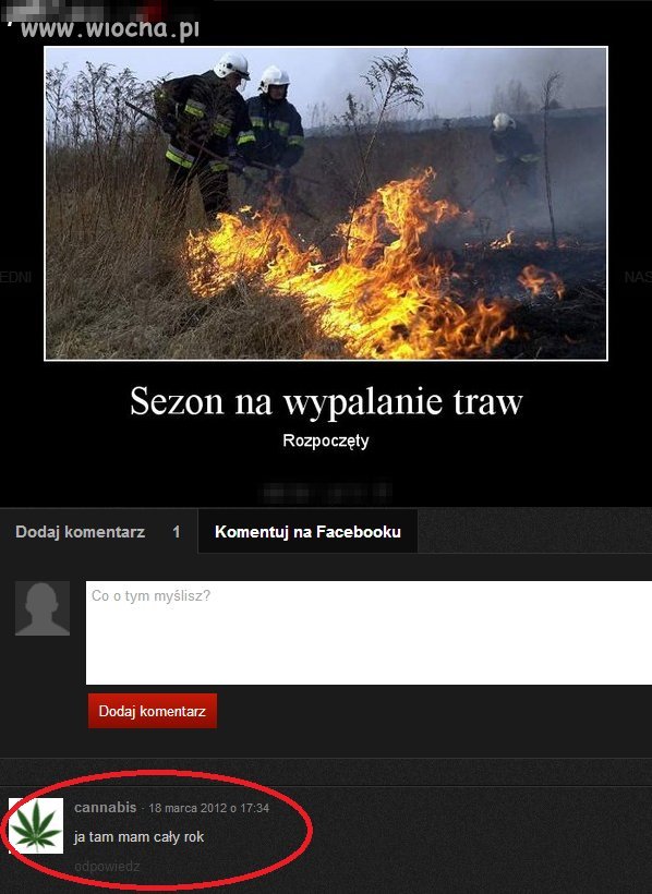 Sezon na wypalanie traw