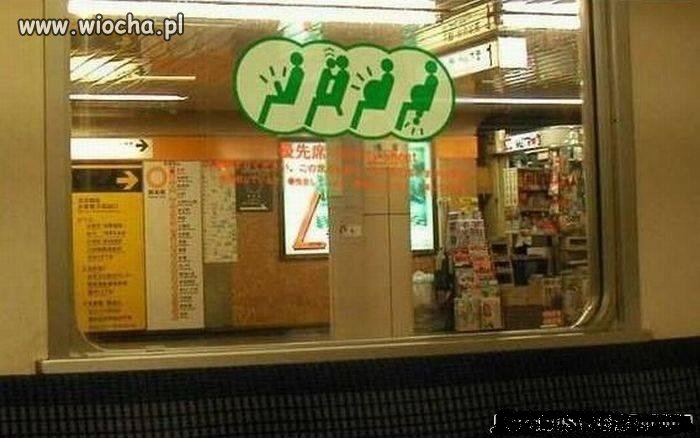 Piktogramy w japońskim metrze 