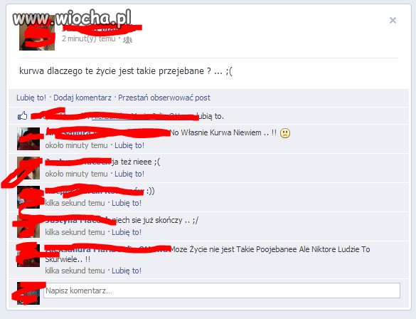 Nie ma to jak wyżalać się na facebook`u
