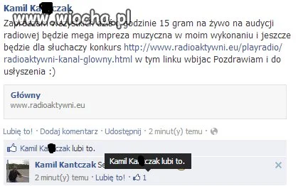Lajkować swój status