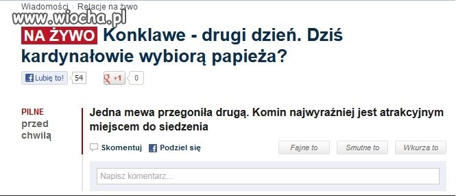Wczorajsza relacja na żywo