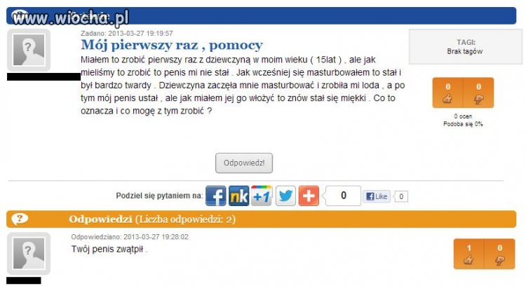 I kolejny okaz szczerości 