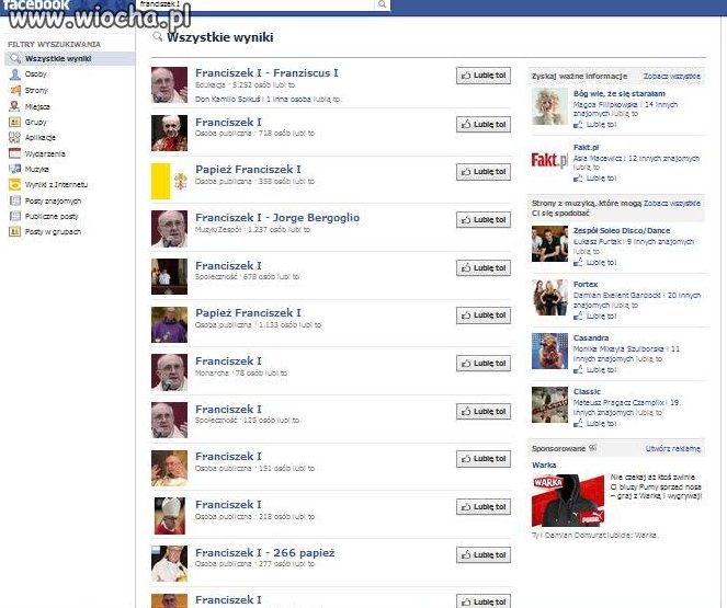 Ludzie zakładają fanpage tylko po to