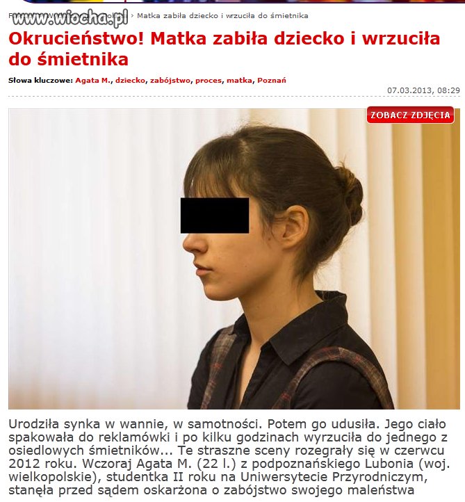 Kolejna wyrodna matka