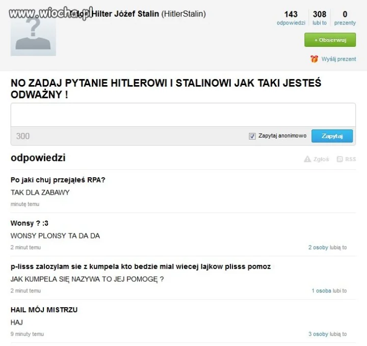 Ch**a znają się na historii