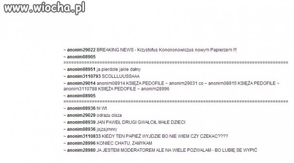 Pod transmisją wyboru papieża