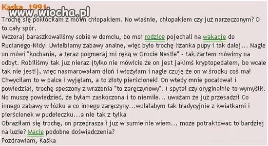 Gówniane zaręczyny.