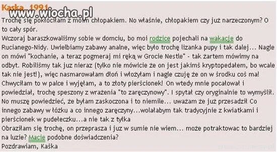Gówniane zaręczyny.
