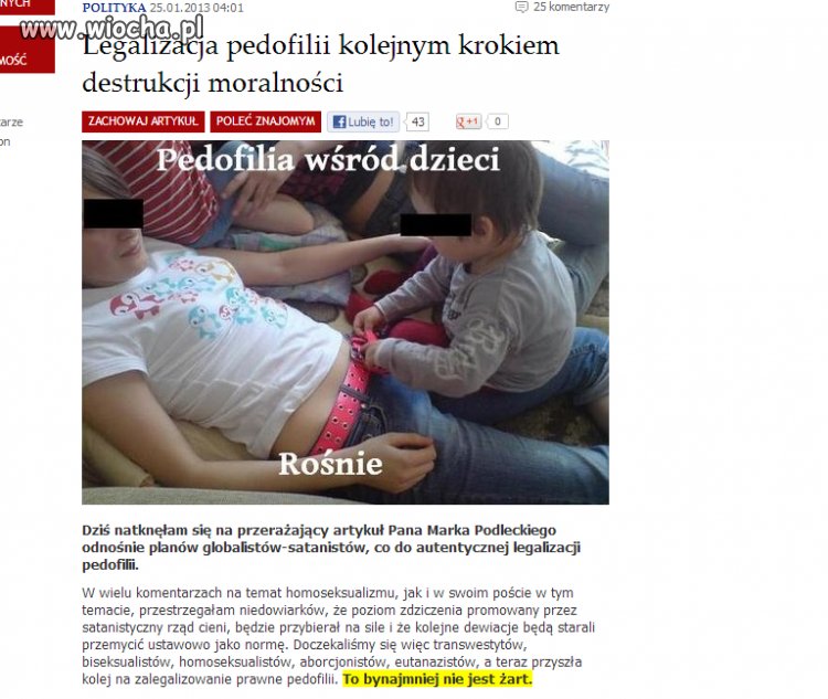 Legalizacja pedofilii