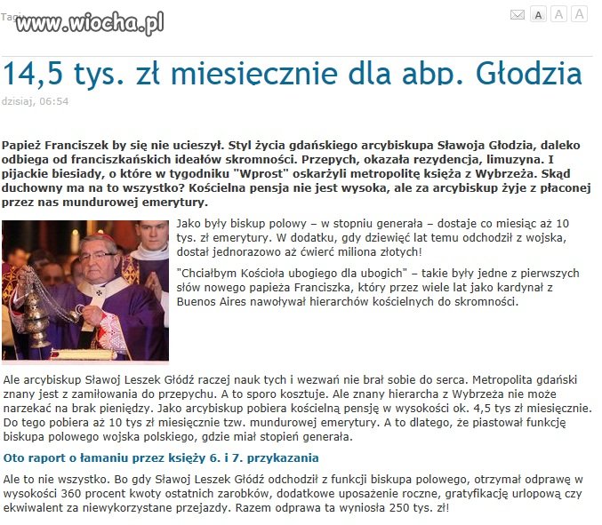 Kościół i księża powinni być ubodzy...