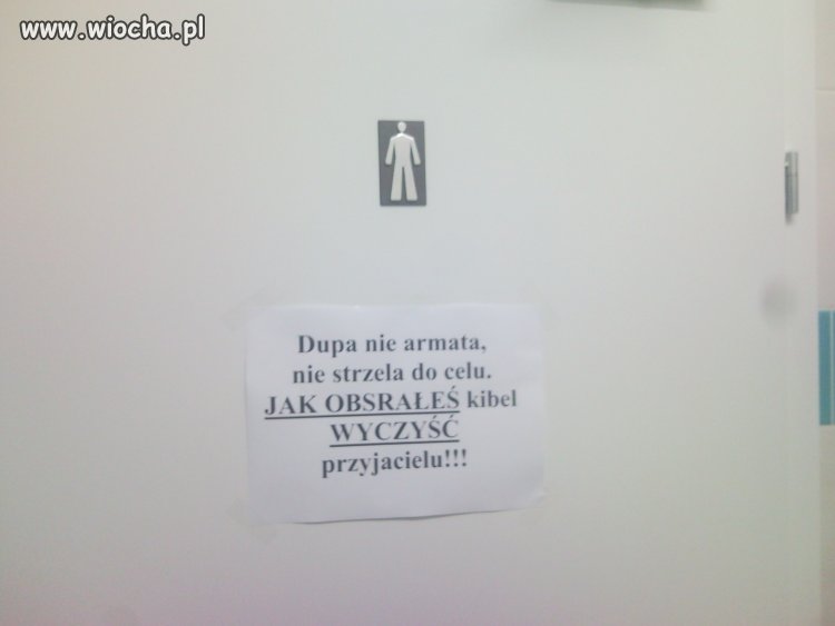 Wywieszka w WC