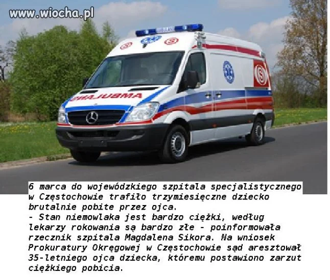 Trzymiesięczne dziecko pobite przez ojca walczy o życie