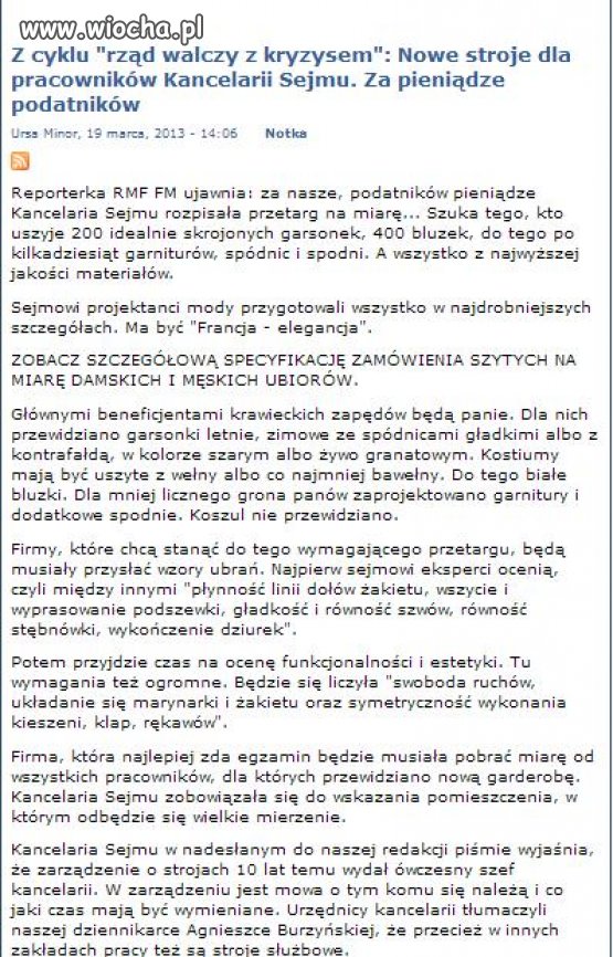 Dają sobie nagrody, a za nasze się ubiorą 