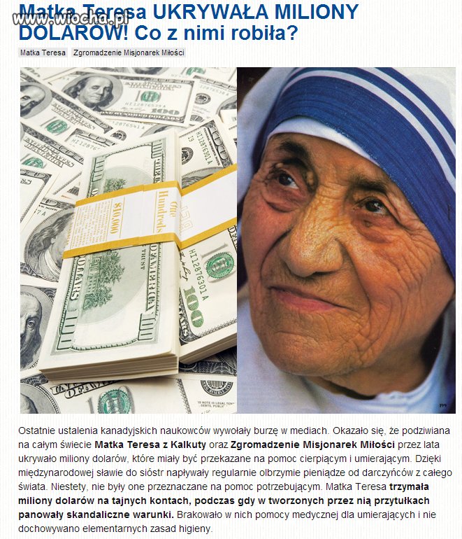 Matka Teresa z Kalkuty