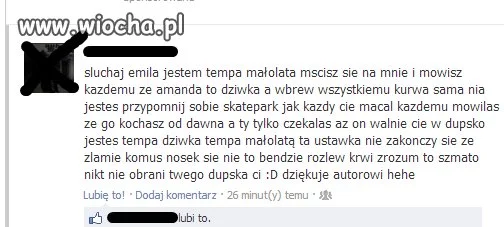 Publicznie obrażać byłą dziewczynę 
