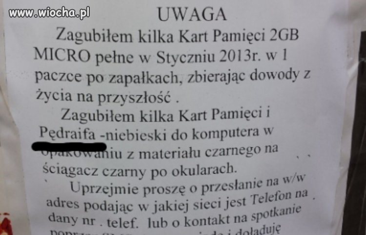 Zgubił "Pędrajfa"