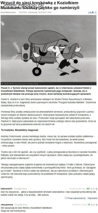 Wrzucił do sieci kreskówkę szybko go Namierzyli