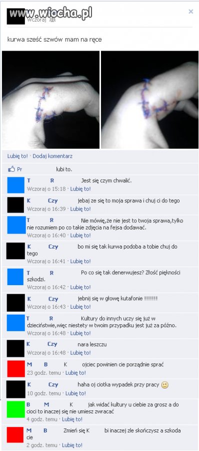 Nie dość, że takie zdj wrzuca...