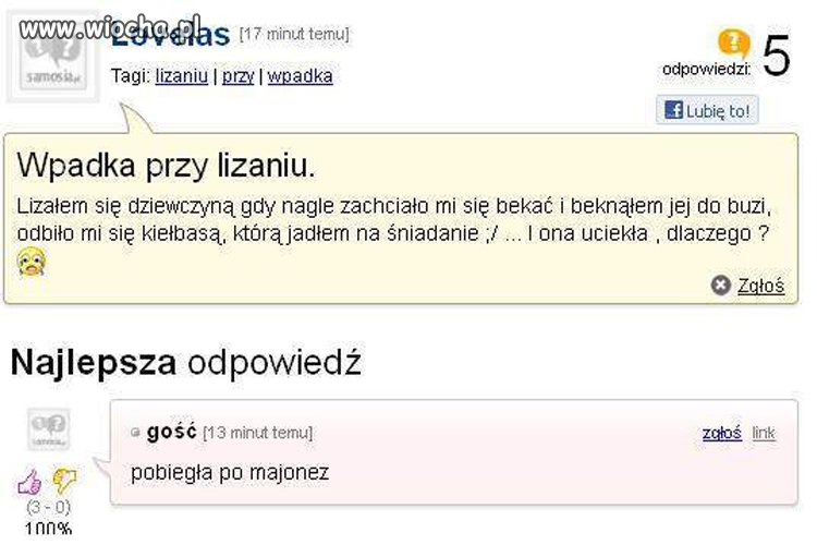 Wpadka przy lizaniu...