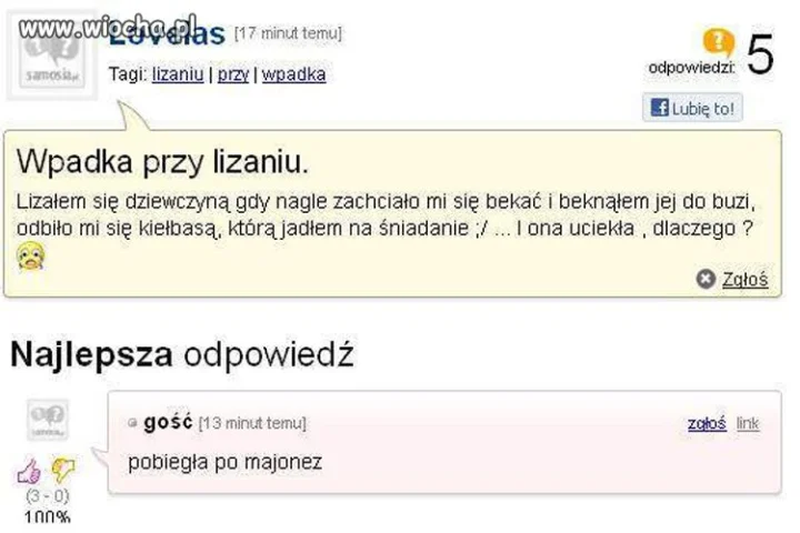 Wpadka przy lizaniu...