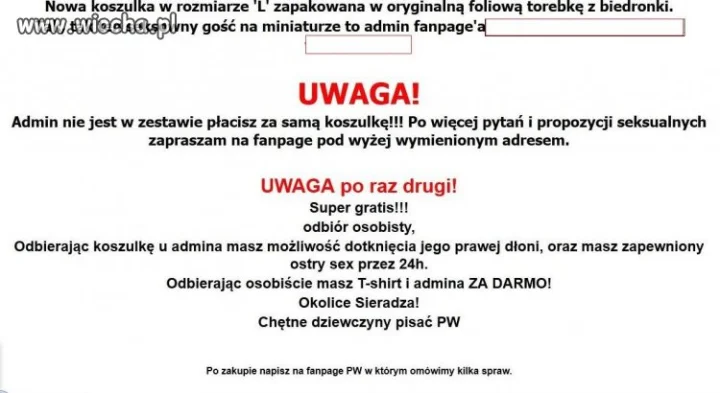 Ogłoszenie na allegro