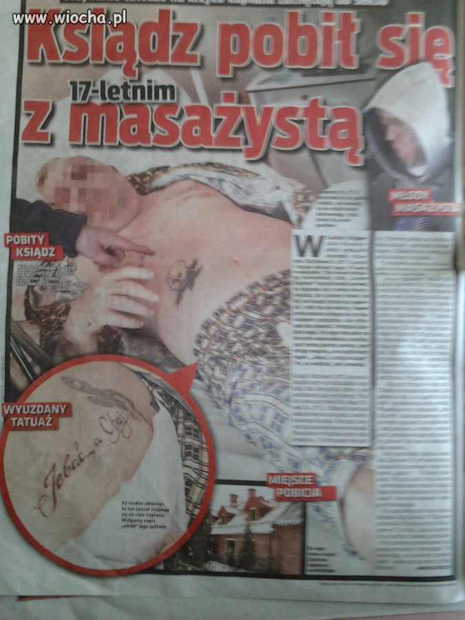 Nie dość że ks. kłamie ma tak ochydne tatuaże