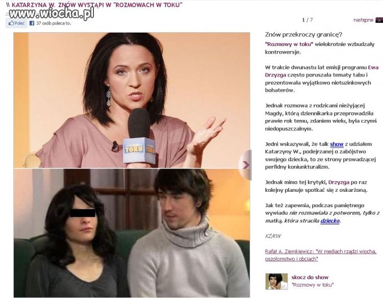 O tym jak TVN z zabójczyni dziecka robi celebrytkę