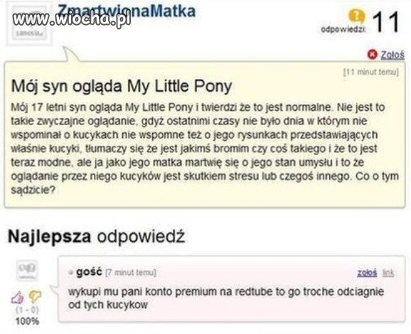Genialne pytanie, genialna odpowiedź... Syn zoopedofil.