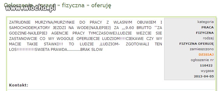 Wiocha dla rządu