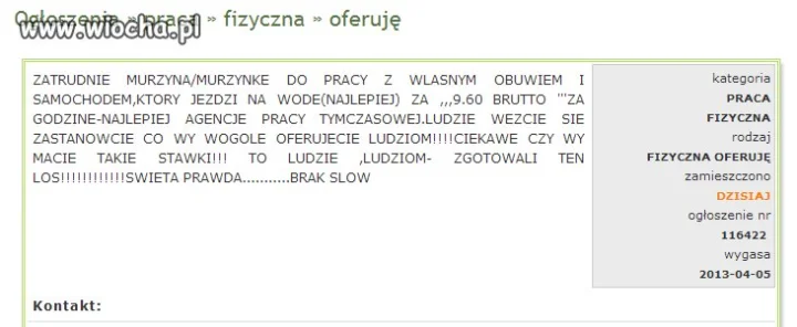 Wiocha dla rządu