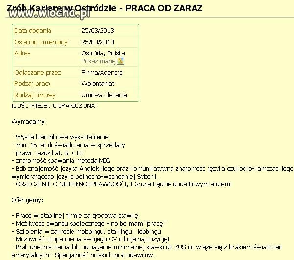 Praca dla każdego