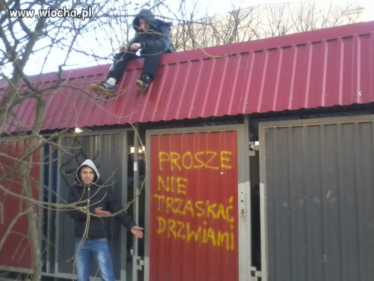 Lans gimbazy przy śmietnikach