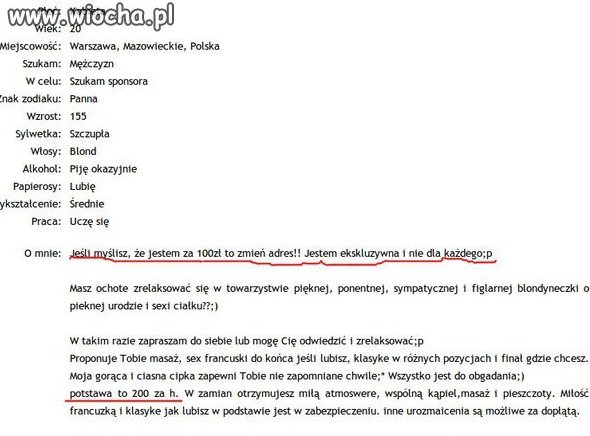 Ekskluzywna pani nie dla każdego