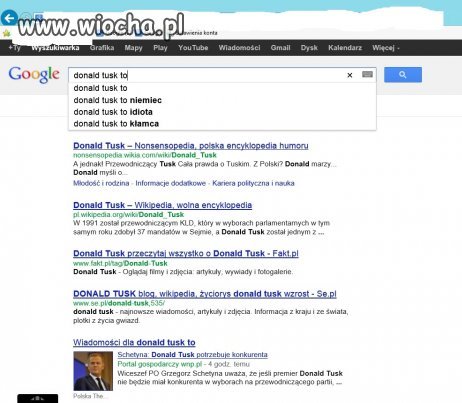 Nikt nie lubi Tuska. Ale żeby nawet google?