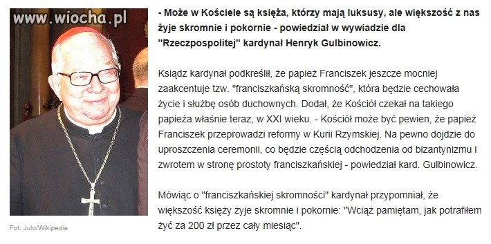 Większość księży żyje skromnie