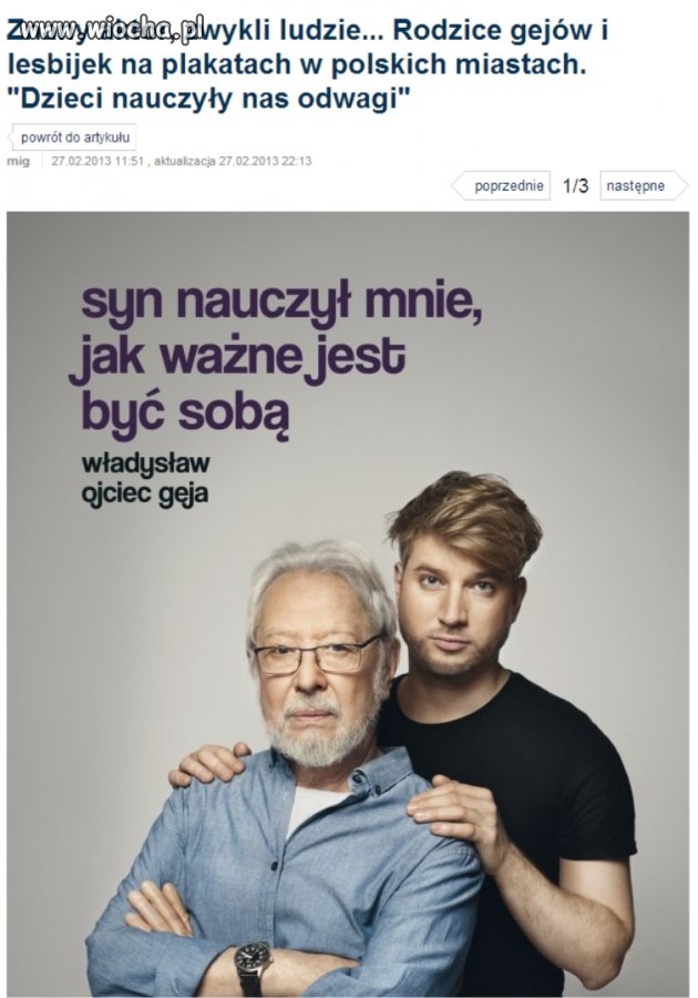 Jestem tolerancyjny ale mnie g...obchodzi kogo syn