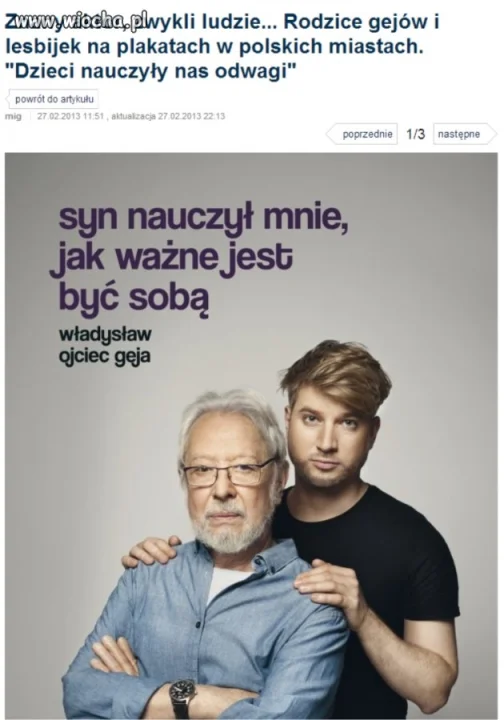 Jestem tolerancyjny ale mnie g...obchodzi kogo syn