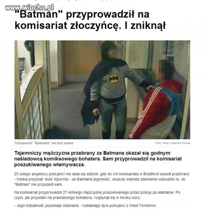 Na komisariat przestępcę przyprowadził...
