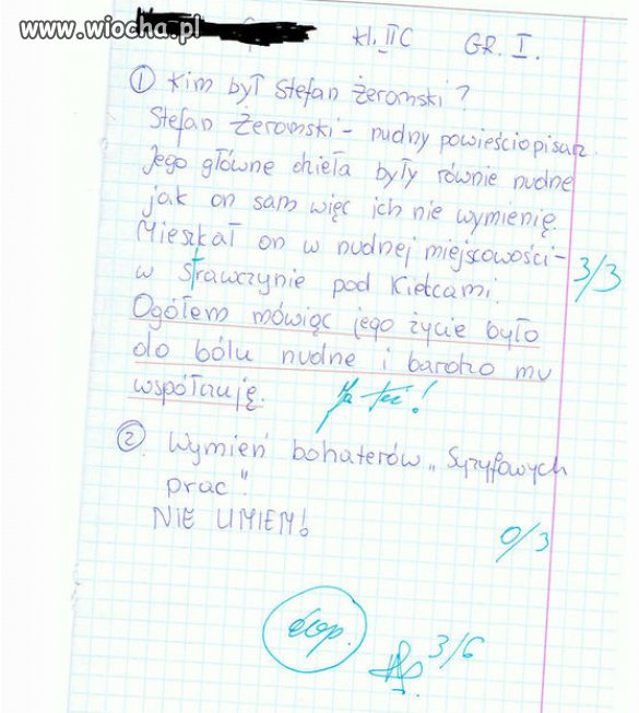 Nie ma jak nauczyciel się z Tobą zgadza... 