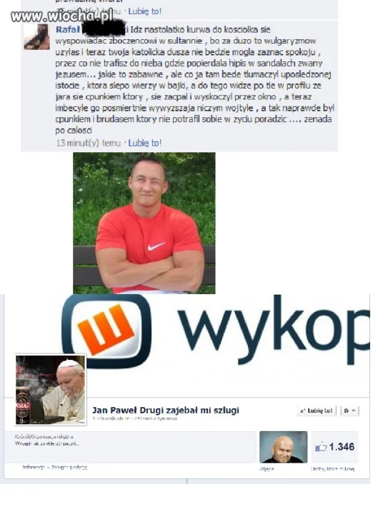 Człowiek który obraża Jana Pawła II